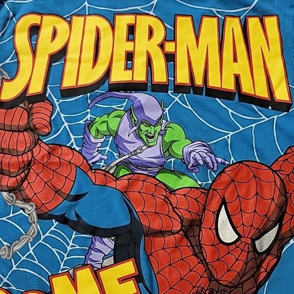 Marvel Spider-Man 2011 T-Shirt Green Goblin Come And Get Me Kids Size 6/7 - Picture 12 of 13